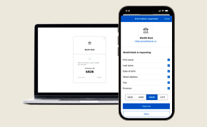 Envoi d'informations d'identification, telles que l'âge, la date de naissance et l'adresse, d'un téléphone mobile à un ordinateur portable.